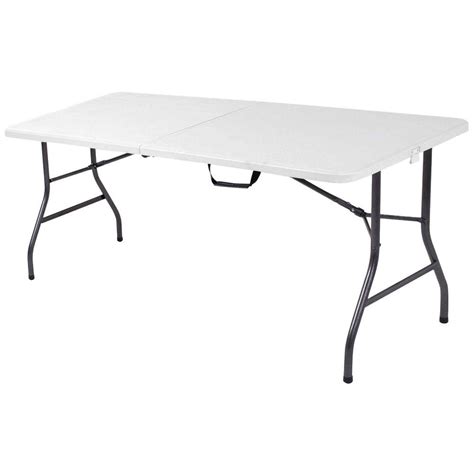 home depot white folding table|thin white foldable tables.